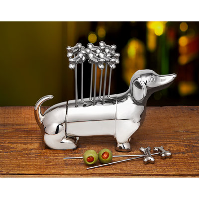 Godinger Silver Art Co Dachshund Cocktail Pick Set & Reviews | Wayfair